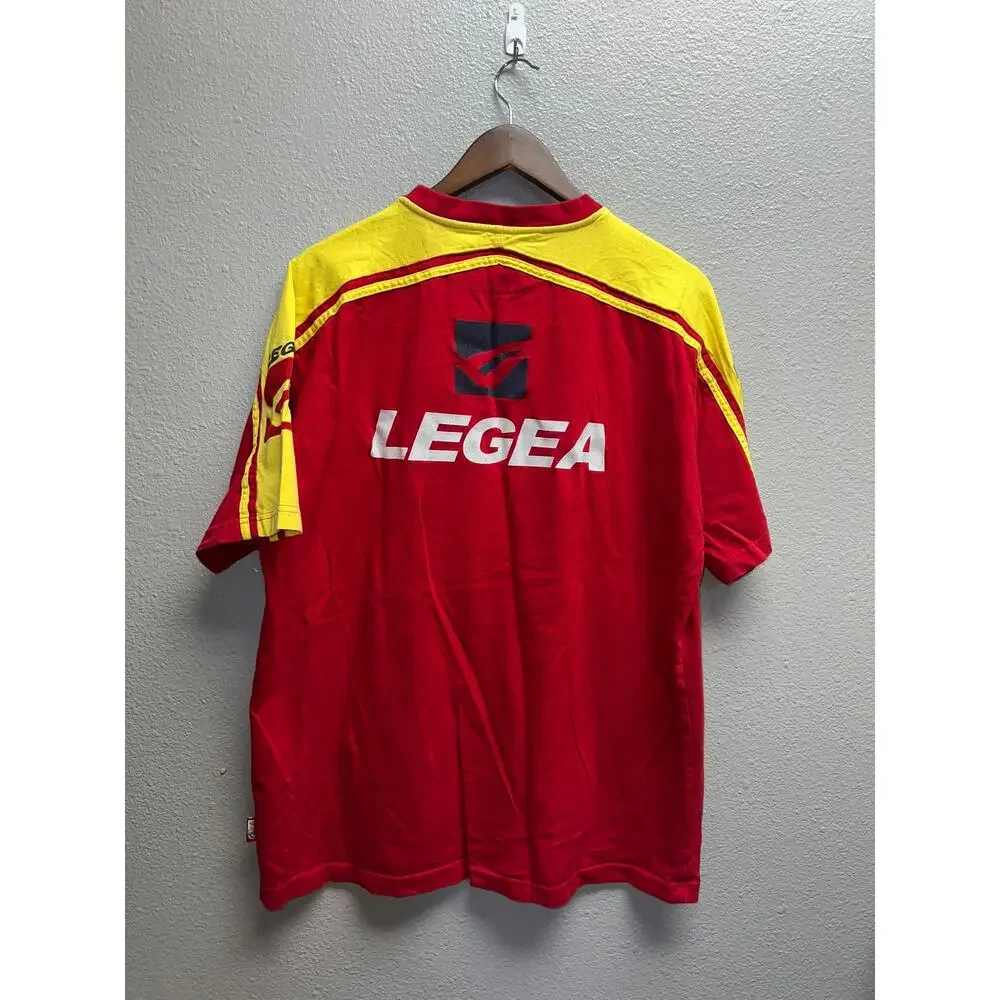 Vintage Veroli Basket Shirt Legea Italian Basketball Team Red Yellow Sports Tee
